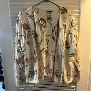 Artworks Floral Cardigan Twin Set Sweater set